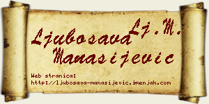 Ljubosava Manasijević vizit kartica